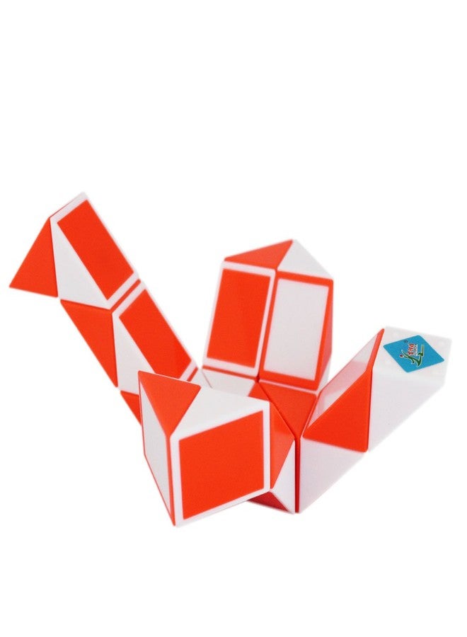 Mipartebo Magic Snake Cube Twist Puzzle 24 Wedges Large Size Twist Fidget Snake Toys Gift Party Favors Game Goodie Bag Fillers Christmas Stocking Stuffers for Kids Adults Teens Orange - Image 4